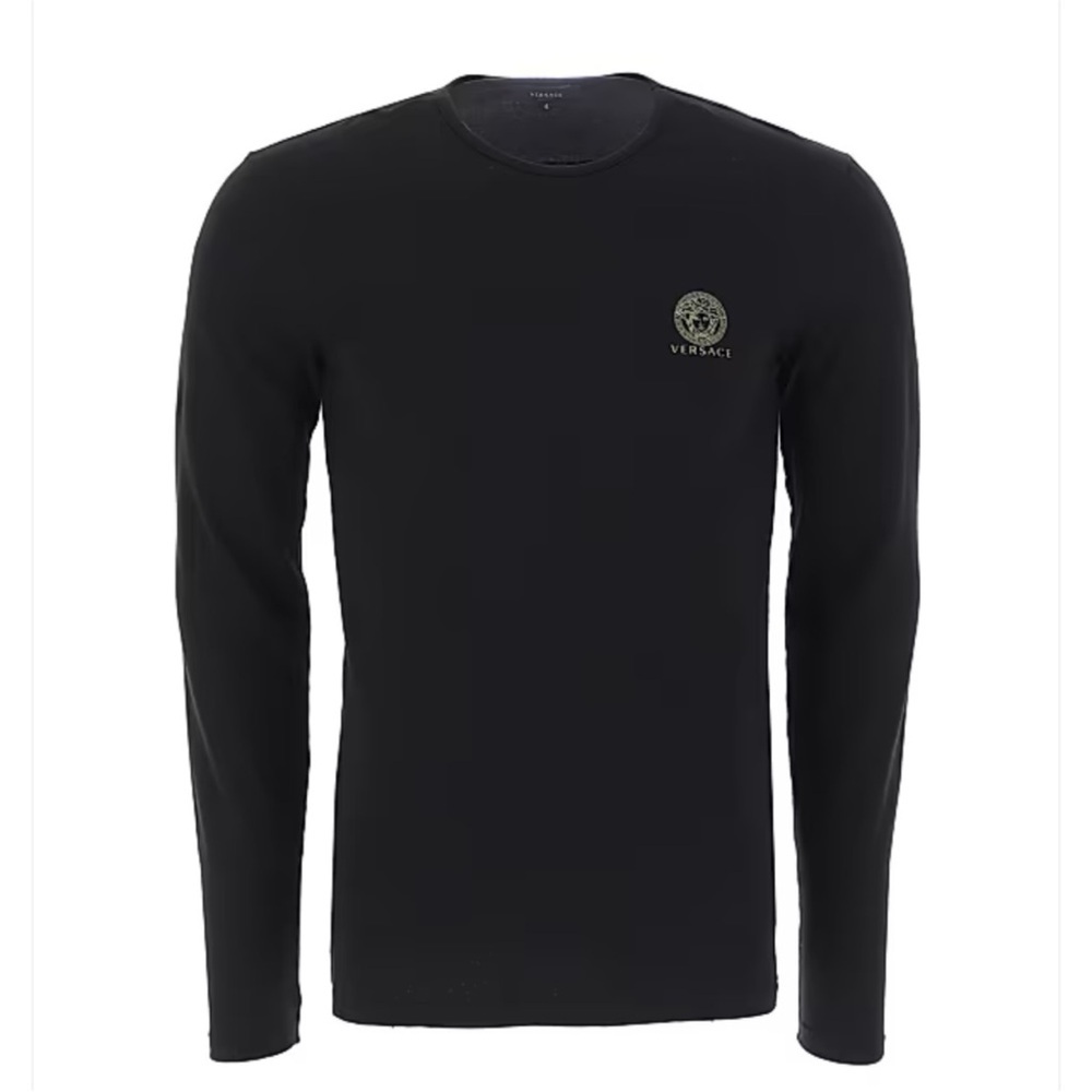Versace, long sleeve cotton stretch, crewneck shirt size 5/large - Picture 1 of 4